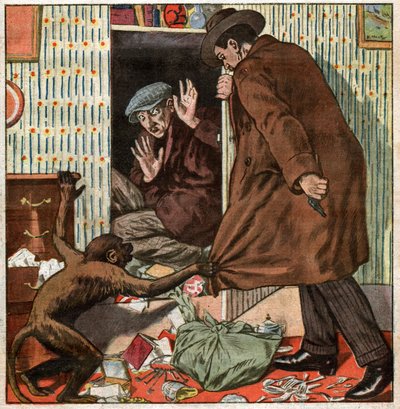 Cambriolage en France.法国的入室盗窃。 作者 费迪南德·乔治·沃尔德米勒