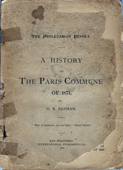 乔治-B-贝纳姆的《1871年巴黎大屠杀史》的封面 作者 弗雷德里克（致）巴纳德