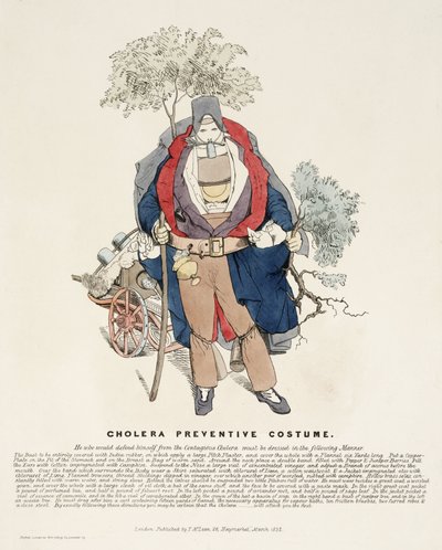 疾病，霍乱 "霍乱预防服装"，1832年3月 作者 弗雷德里克（致）巴纳德