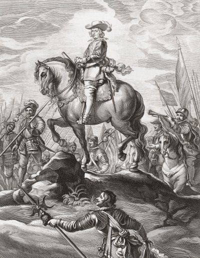 1634年7月，奥地利的斐迪南带领部队越过阿尔卑斯山 作者 . .
