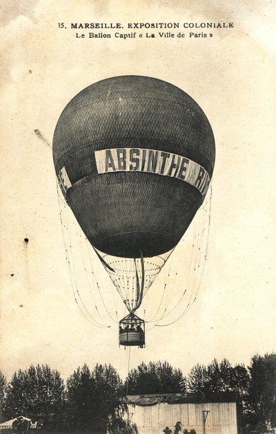 热气球上的广告：Absinthe Rivoire 作者 弗雷德里克（致）巴纳德