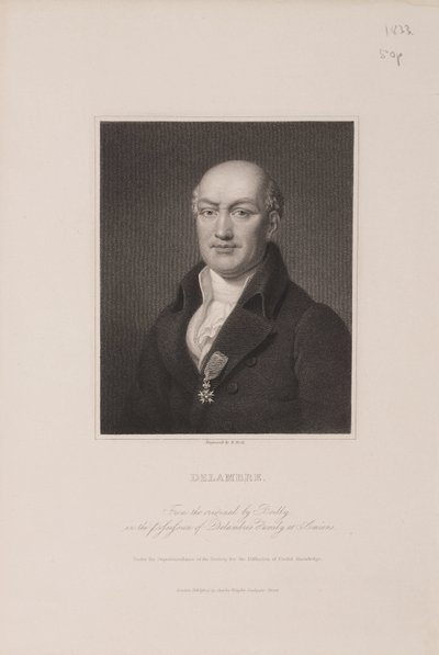 Jean Baptiste Joseph Delambre，法国天文学家，约1810年代 作者 弗雷德里克（致）巴纳德