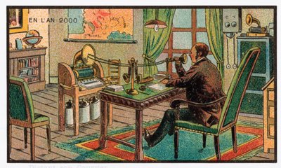 留声机上的邮件录音，约1910年 作者 . .