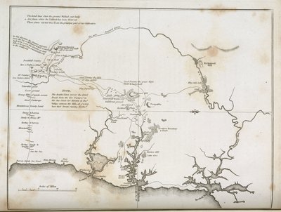 悉尼及周边地区地图，澳大利亚，约1798年 作者 弗雷德里克（致）巴纳德