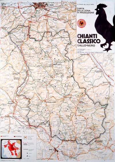Chianti classico地区的地图。 作者 加拿大学校