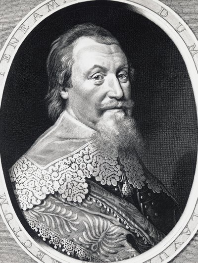 瑞典大法官Axel Gustafsson Oxenstierna（1583-1654）的肖像，雕版画 作者 塞维里尼