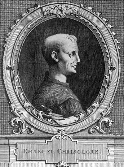 Emanuele Crisolora（1350-1415）的肖像，拜占庭人文主义者，雕版画 作者 塞维里尼