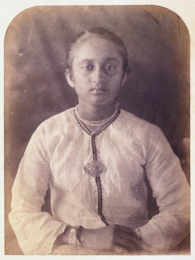 年轻女子的肖像，锡兰，约1875年 作者 费迪南德·乔治·沃尔德米勒