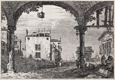带有“ Vedute”系列灯笼的门廊（查看） 作者 乔瓦尼·安东尼奥运河（Canaletto）