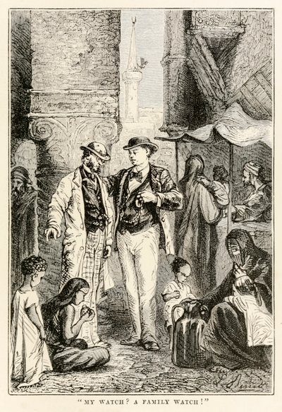 我的手表？来自Jules Verne（1828-1905）的八十天环游世界，由路易斯杜蒙（1822年）刻，1873年 作者 在Alphonse Marie de Neuville之后