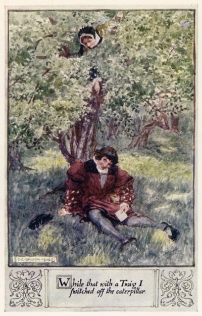 虽然有一个Twig，我关掉了毛毛虫 作者 在Charles Edmund Brock之后