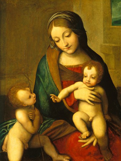 圣母玛利亚和婴儿圣约翰的孩子 作者 after Correggio