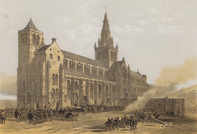格拉斯哥（St Mungos）大教堂，外观（chromolitho） 作者 在大卫·罗伯茨之后