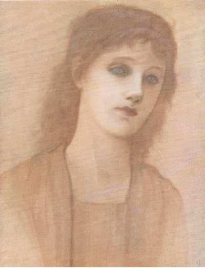 研究一个头，Bibbys年度，1916-1917 作者 在Edward Coley Burne Jones之后