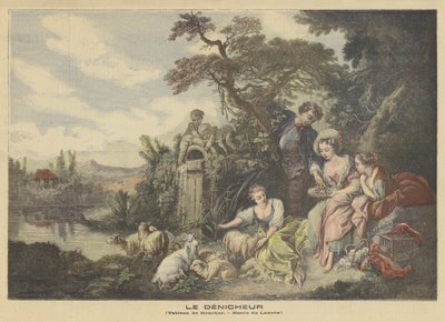 牧羊人的礼物，或巢 作者 after Francois Boucher