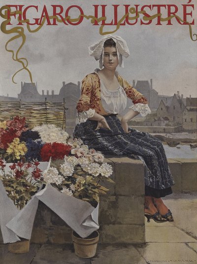 最后一个Siecle的花店 作者 after Francois Flameng