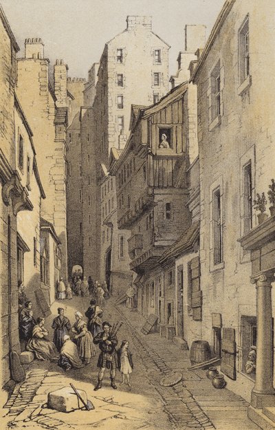 Fleshmarket Close，爱丁堡（chromolitho） 作者 在乔治·卡特莫尔之后