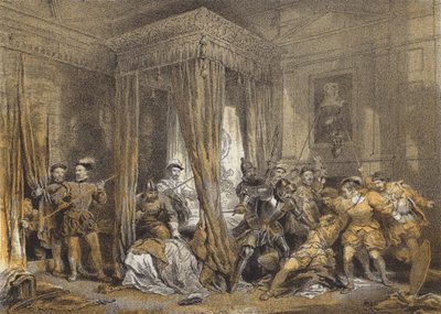 Queen Marys Bed-Chamber，Holyrood（chromolitho） 作者 在乔治·卡特莫尔之后