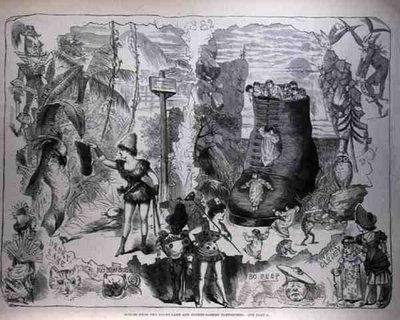 来自Drury Lane和Covent Garden Pantomines的场景，来自The Illustrated London News，1882年1月7日 作者 在乔治·克鲁克香克之后