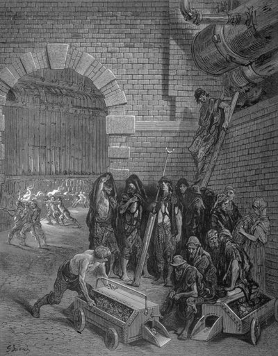 Lambeth Gasworks，来自伦敦，一个朝圣，由William Blanchard Jerrold（1826-84），酒吧撰写。 1872年 作者 Gustave after Dore
