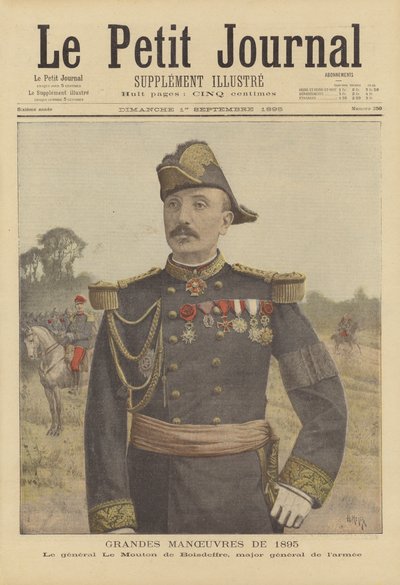法国军队1895年的大演习。一般的Boisdeffre羊 作者 after Henri Meyer