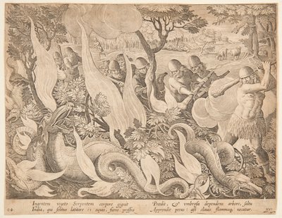 用火焰与毒蛇搏斗 作者 卡雷尔·范·马勒里（Karel van Mallery）