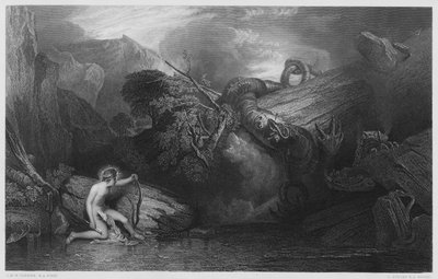 Apollo Killing the Python，来自国家美术馆的图片 作者 约瑟夫·马洛德·威廉·特纳之后