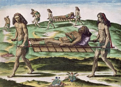Hermaphrodites运输伤害，来自&39;Brevis Narratio ......&39;，由Theodore de Bry出版，1591 作者 在勒·摩恩（Le Moyne）之后