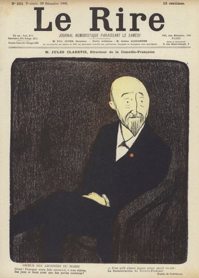 Jules Claretie，Comedie-Francaise主任，Le Rire插图 作者 莱昂内托·卡皮耶洛之后
