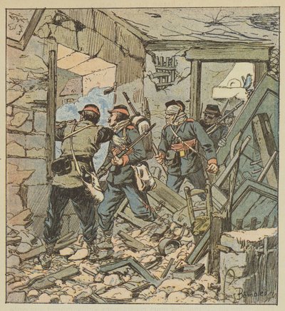 Varize废墟中的第74次移动警报 作者 after Louis Charles Bombled