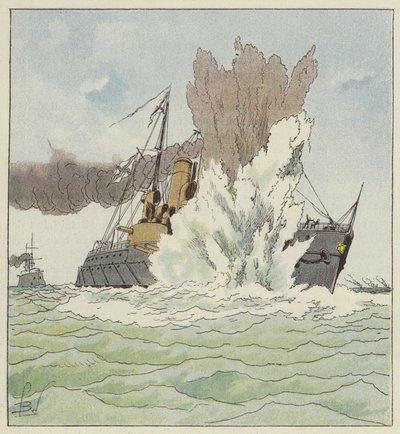 爆炸du Petropavlosk 作者 after Louis Charles Bombled