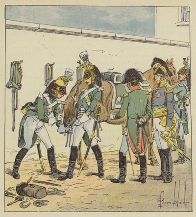 皇帝视察圣日耳曼学校 作者 after Louis Charles Bombled