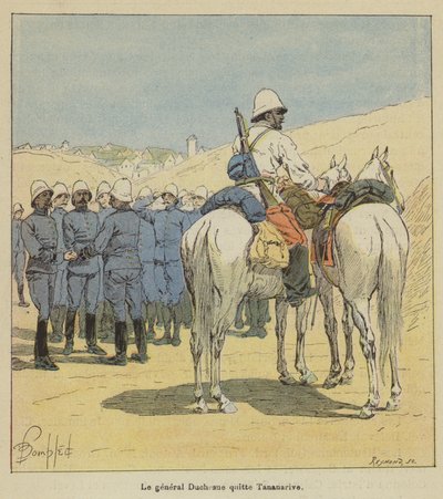 Duchesne将军离开Tananarive 作者 在路易斯·查尔斯·轰炸之后