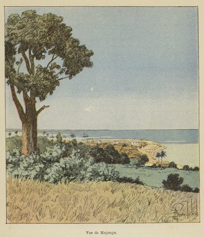 Vue de Majunga  作者 在路易斯·查尔斯·轰炸之后