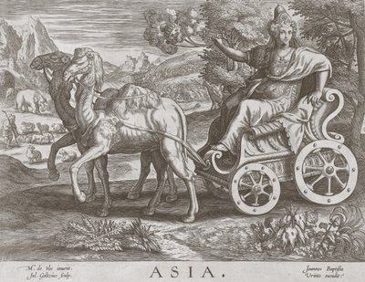 来自四大洲的亚洲酒吧。 C 1588-89 作者 在Maarten de Vos之后