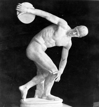 Discobolus，希腊原版（石膏）的副本 作者 在迈伦之后