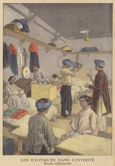 来自法属印度支那的人们在1900年巴黎世界博览会上的住所 作者 在Oswaldo Tofani之后