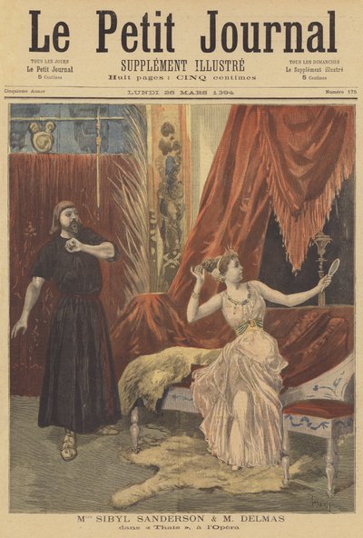 Sibyl Sanderson和Jean-Francois Delmas在泰国巴黎歌剧院 作者 在Oswaldo Tofani之后
