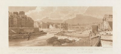 卢浮宫城市景观。1802年；《巴黎风景》伊曼纽尔卷第3版 作者 在托马斯·吉尔廷之后