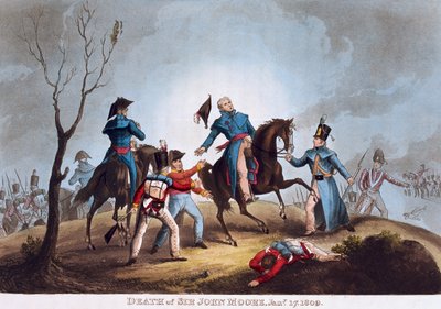 约翰摩尔爵士逝世，1809年1月17日（彩色aquatint） 作者 在威廉·希思之后