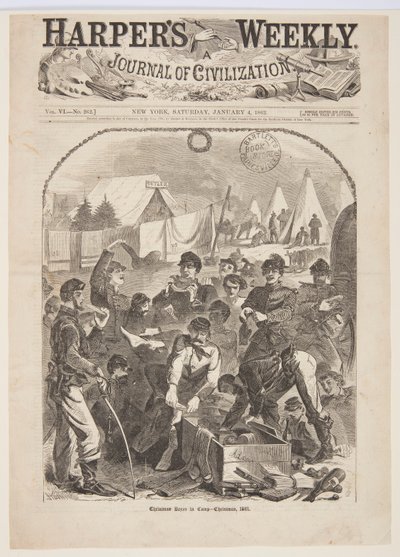 营地里的圣诞盒 - 1861 年圣诞节 作者 在温斯洛荷马之后