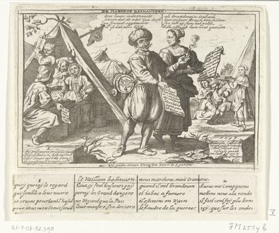 勇敢的巴塔维亚人，1673 年
勇敢的巴塔维人/Le Vaillans battaviers（标题见实物）
1673 年关于荷兰人的六幅法国漫画（系列标题） 作者 匿名（可能）