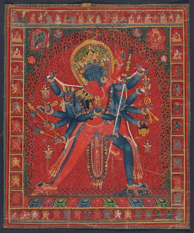 Chakrasamvara 和妃子 Vajravarahi 作者 匿名的