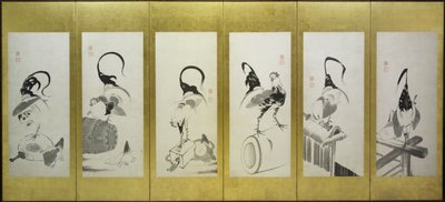 公鸡和母鸡 作者 归功于伊藤若冲