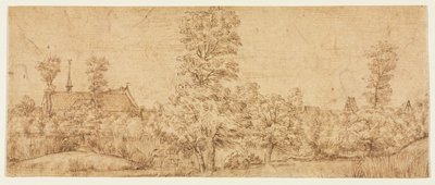 村前的树木 作者 归功于 Jan Lievens