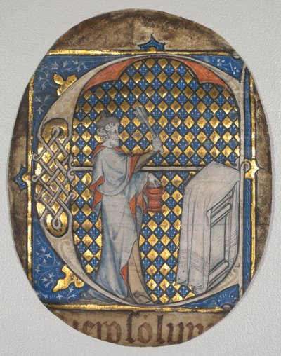 讲台圣经片段：首字母 "约西亚斯"（E[t fecit Josias]）与 "约西亚侵蚀祭坛"（Josiah Aspersing the Altar 作者 奥诺雷大师圈