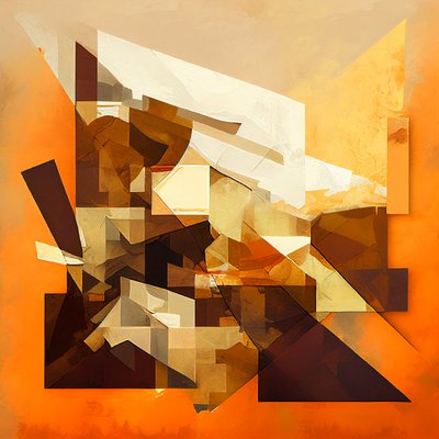 抽象绘画艺术兵马俑, 壁画 | 帆布印花 作者 F. Abderrahim