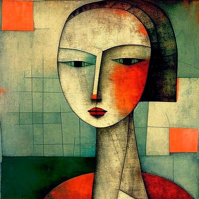 神秘之眼抽象具象超现实主义 女士肖像画 作者 法赫塔利·阿卜杜勒拉希姆