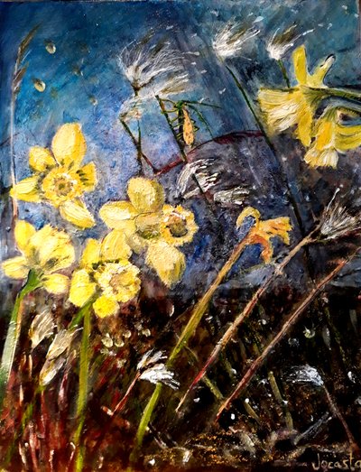 野生水仙花，2018（布面油画板） 作者 乔卡斯塔·莎士比亚