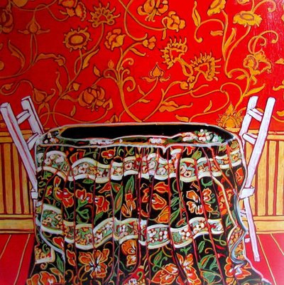 外出就餐，2014 年（从混合媒介开始） 作者 琳达·亚瑟（Linda Arthur）